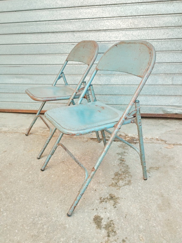 silla metal plegable taller oficina 47-67x45x46 2u